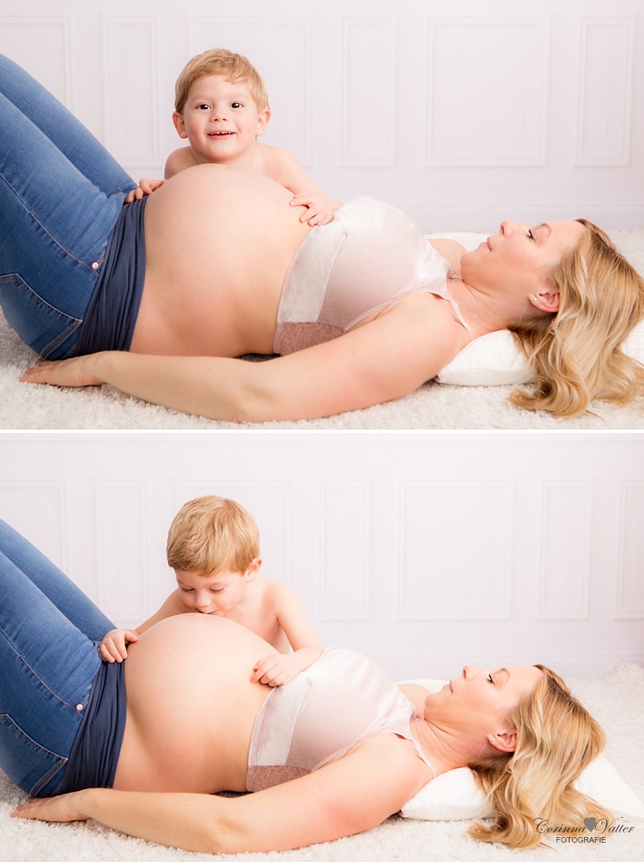 Babybauchshooting im Studio